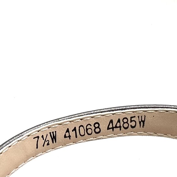 7.5W WIDE WIDTH Touch Ups Womens Amara Pewter Silver Dress Sandals Heels Shoes - Picture 13 of 13